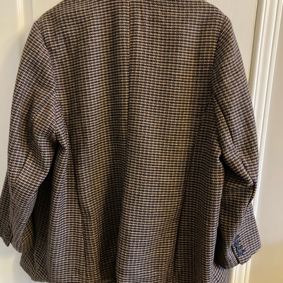 Old Navy 2X Brown, Navy, Tan & Cream Houndstooth Blazer - Picture 5 of 7